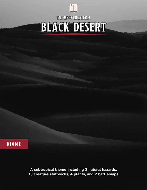The cover for: Black Desert — A subtropical biome.