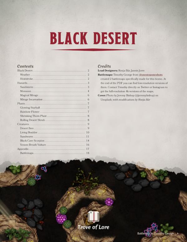 The cover for: Black Desert — A subtropical biome.