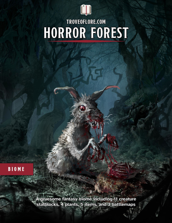 The cover for: Horror Forest — A gruesome fantasy biome.
