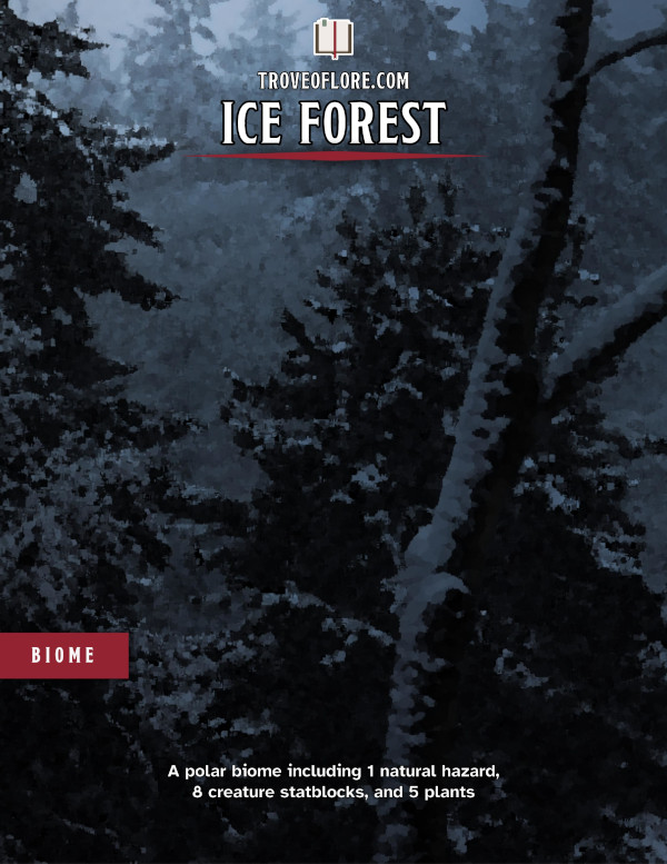 The cover for: Ice Forest — A polar biome.