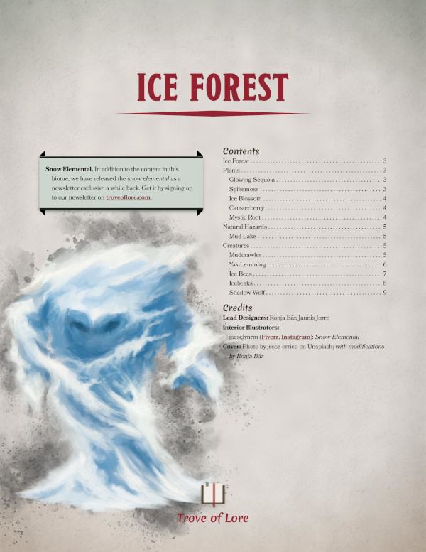 The cover for: Ice Forest — A polar biome.