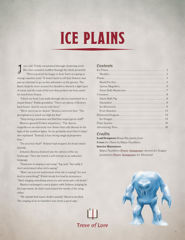 The cover for: Ice Plains — A harsh, arctic biome.