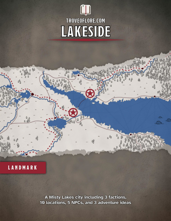 The cover for: Lakeside — A Misty Lakes city.