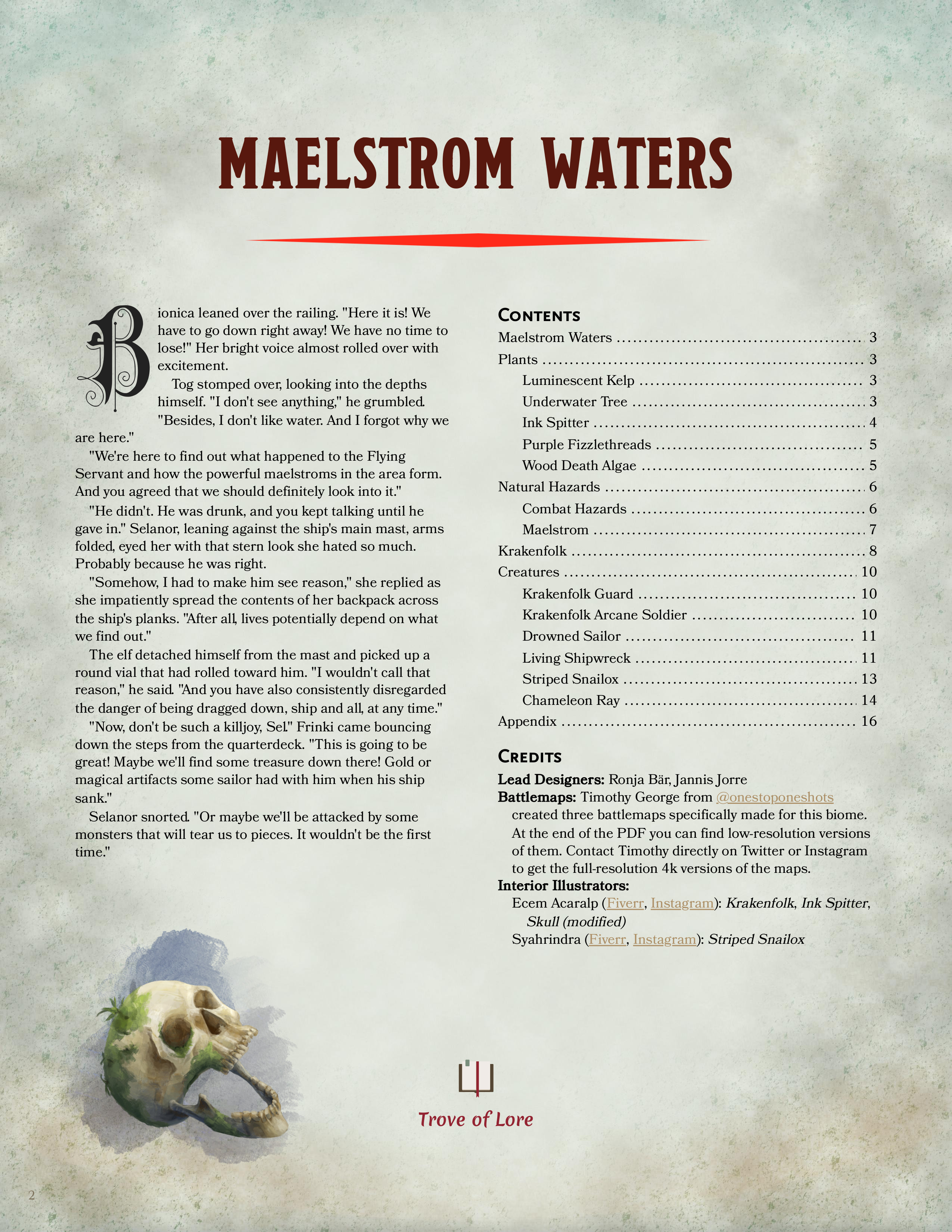 The cover for: Maelstrom Waters — An underwater biome.