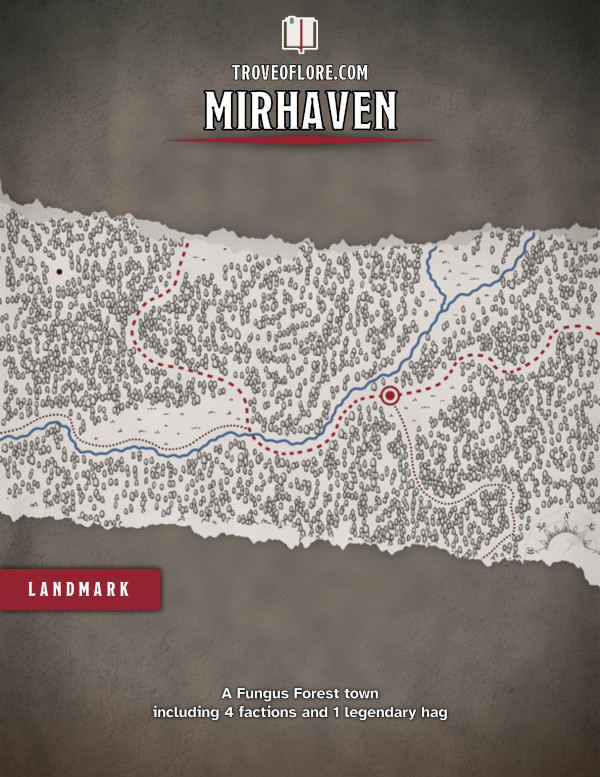 The cover for: Mirhaven — A Fungus Forest town.