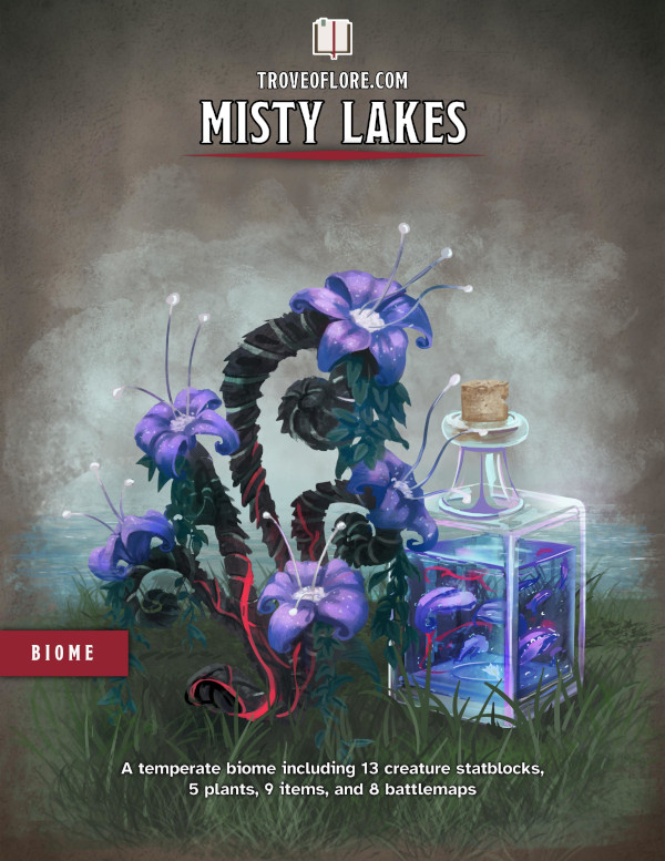 The cover for: Misty Lakes — A temperate biome.