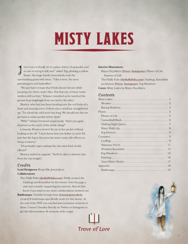 The cover for: Misty Lakes — A temperate biome.