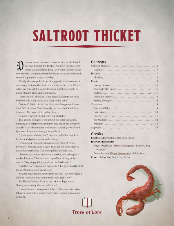 The cover for: Saltroot Thicket — A subtropical biome.